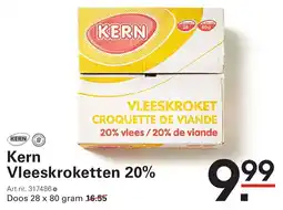 Sligro Kern Vleeskroketten 20% aanbieding