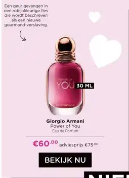 ICI Paris XL Giorgio Armani Power of You aanbieding