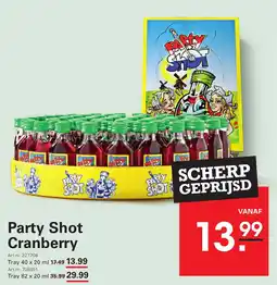 Sligro Party Shot Cranberry aanbieding