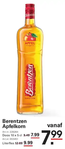 Sligro Berentzen Apfelkorn aanbieding