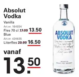 Sligro Absolut Vodka aanbieding