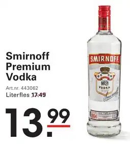 Sligro Smirnoff Premium Vodka aanbieding