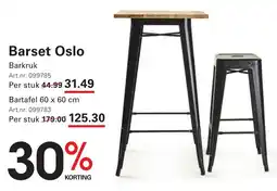 Sligro Barset Oslo Barkruk aanbieding