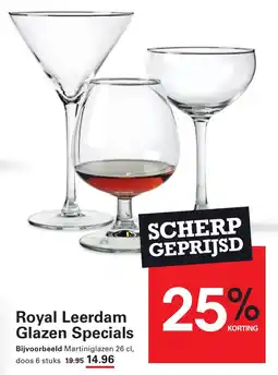 Sligro Royal Leerdam Glazen Specials aanbieding