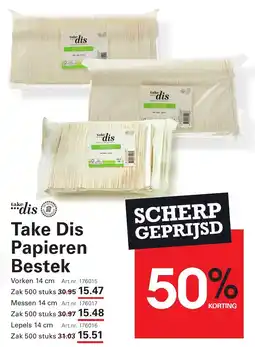 Sligro Take Dis Papieren Bestek aanbieding
