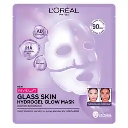 Kruidvat L'Oréal Paris Revitalift Glass Skin Hydrogel Glow Mask aanbieding