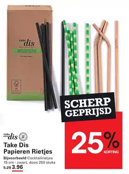 Sligro Take Dis Papieren Rietjes aanbieding