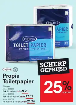 Sligro Propia Toiletpapier aanbieding