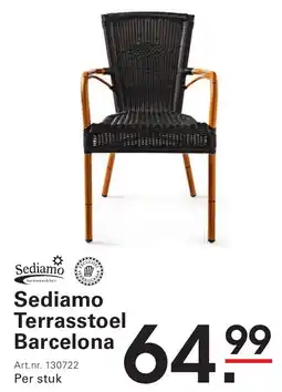 Sligro Sediamo Terrasstoel Barcelona aanbieding