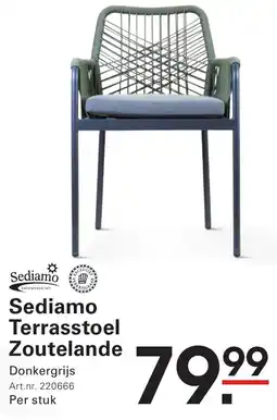 Sligro Sediamo Terrasstoel Zoutelande aanbieding