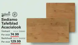 Sligro Sediamo Tafelblad Acacialook aanbieding