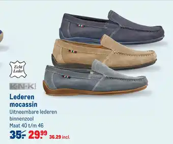 Makro Lederen mocassin aanbieding