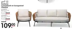 Sligro Sediamo Loungebank en loungestoel Vlieland aanbieding
