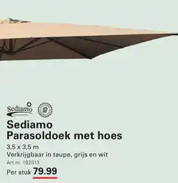 Sligro Sediamo Parasoldoek met hoes aanbieding