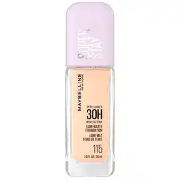 Trekpleister Maybelline New York Superstay 115 Lumi Matte Foundation aanbieding