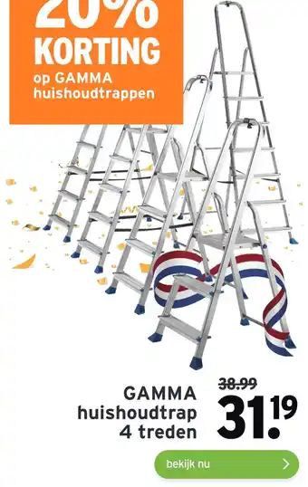 GAMMA GAMMA huishoudtrap 4 treden aanbieding