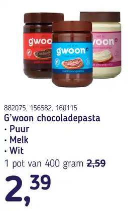 Van Hoeckel G'woon chocoladepasta aanbieding