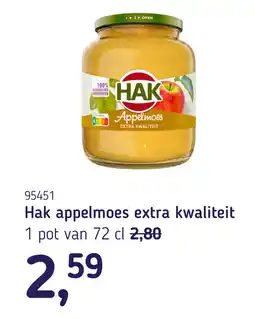 Van Hoeckel Hak appelmoes extra kwaliteit aanbieding