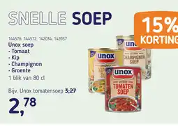 Van Hoeckel Unox soep aanbieding