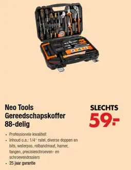 Enorm Neo Tools Gereedschapskoffer 88-delig aanbieding