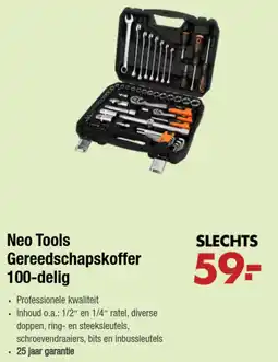 Enorm Neo Tools Gereedschapskoffer 100-delig aanbieding