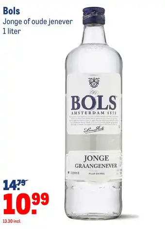 Makro Bols Jonge of oude jenever 1 liter aanbieding