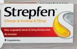 De Online Drogist Strepfen 8,75 mg Zuigtabletten Citroen & Honing aanbieding
