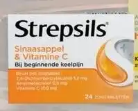 De Online Drogist Strepsils Sinaasappel & Vitamine C Zuigtabletten aanbieding