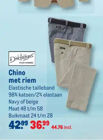 Makro Chino met riem aanbieding