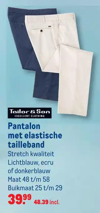 Makro Pantalon met elastische tailleband aanbieding