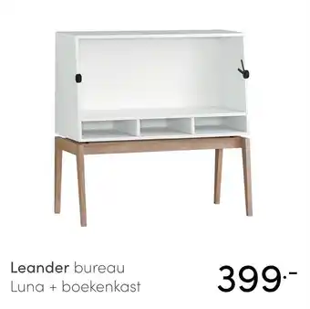 Baby & Tiener Leander bureau Luna + boekenkast aanbieding