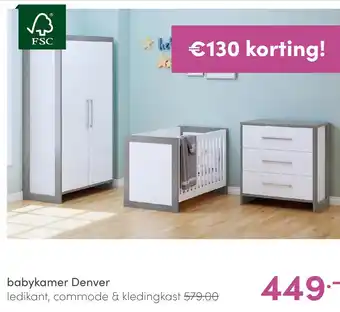 Baby & Tiener Babykamer Denver aanbieding