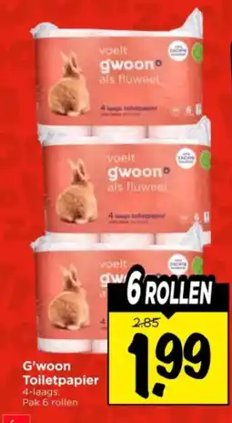 Vomar Voordeelmarkt G'woon Toiletpapier aanbieding