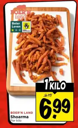 Vomar Voordeelmarkt Boer'n land Shoarma aanbieding