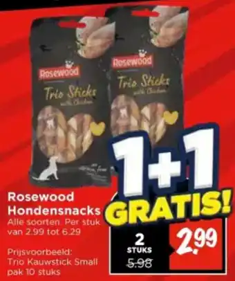 Vomar Voordeelmarkt Rosewood Hondensnacks aanbieding
