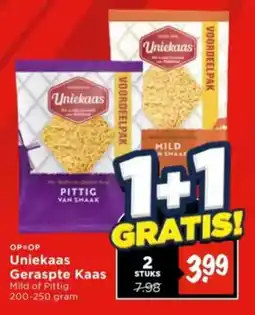 Vomar Voordeelmarkt Uniekaas Geraspte Kaas aanbieding