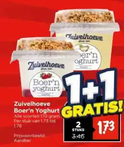 Vomar Voordeelmarkt Zuivelhoeve Boer'n Yoghurt aanbieding