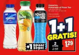 Vomar Voordeelmarkt Aquarius, Powerade of Fuze Tea aanbieding
