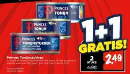 Vomar Voordeelmarkt Princes Tonijnstukken aanbieding