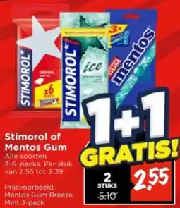 Vomar Voordeelmarkt Stimorol of Mentos Gum aanbieding