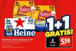 Vomar Voordeelmarkt Heineken, Texels of Brand 0.0% aanbieding