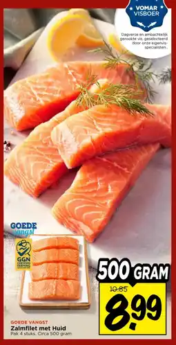 Vomar Voordeelmarkt Zalmfilet met Huid aanbieding