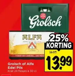 Vomar Voordeelmarkt Grolsch of Alfa Edel Pils aanbieding