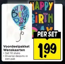 Vomar Voordeelmarkt Voordeelpakket Wenskaarten aanbieding