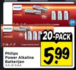 Vomar Voordeelmarkt Philips Power Alkaline Batterijen aanbieding