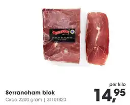 HANOS Serranoham blok aanbieding