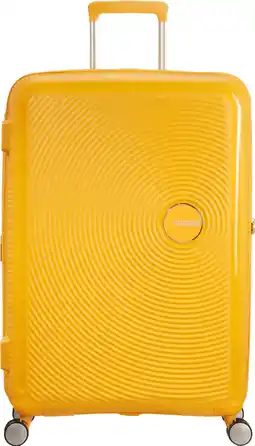 Coolblue American Tourister Soundbox Expandable Spinner 77cm Golden Yellow aanbieding