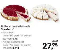HANOS Holtkamp Horeca Patisserie Taarten aanbieding