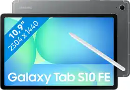 Coolblue Samsung Galaxy Tab S10 FE 10,9 inch 256GB Wifi + 5G Grijs aanbieding