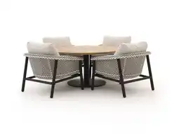 Kees Smit Zavelli Cuore ø 150cm low dining tuinset 5-delig aanbieding